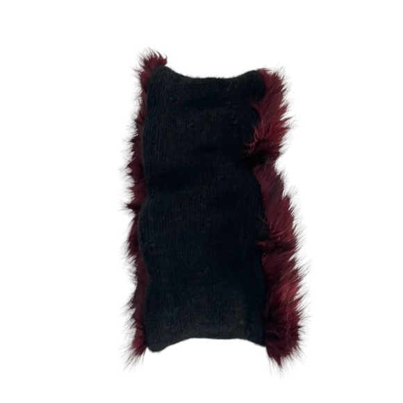 Aldo faux fur infinity black & wine color cozy cold weather head band ear cover - Picture 11 of 13